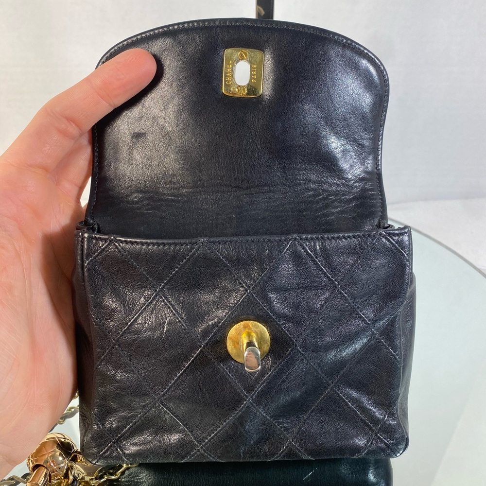 🔥CHANEL CC Lambskin Waistbag/ Crossbody Body Bag Black - Picture 12 of 13